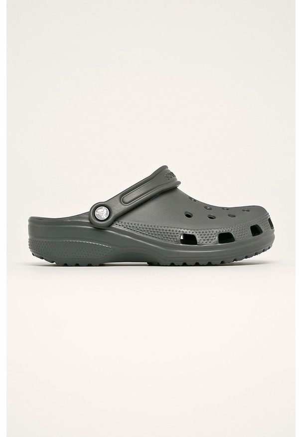 Crocs - Klapki. Kolor: szary. Materiał: materiał, guma. Wzór: gładki