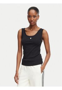 Guess Top V6YP09 K4312 Czarny Regular Fit. Kolor: czarny. Materiał: bawełna #1