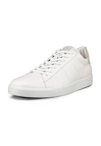 ecco - Buty do chodzenia męskie Ecco Sneaker Street Lite. Kolor: biały. Materiał: skóra. Szerokość cholewki: normalna. Sport: turystyka piesza