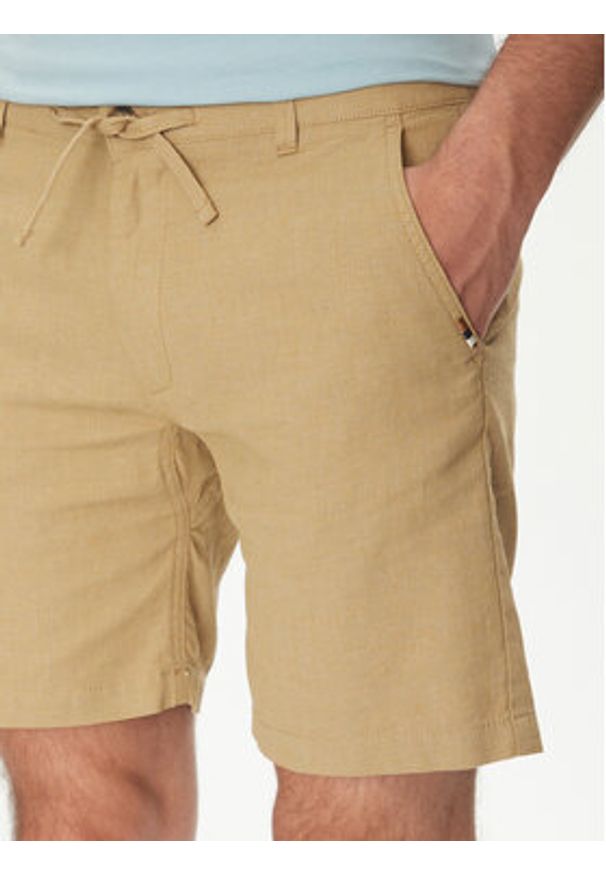 INDICODE Szorty materiałowe Inerwilo 70-815 Beżowy Slim Fit. Kolor: beżowy. Materiał: bawełna