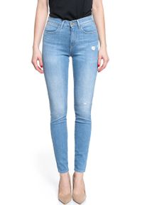 Wrangler - WRANGLER HIGH RISE SKINNY INDIGO BEACHES W27HGU241 112128082. Stan: podwyższony #4