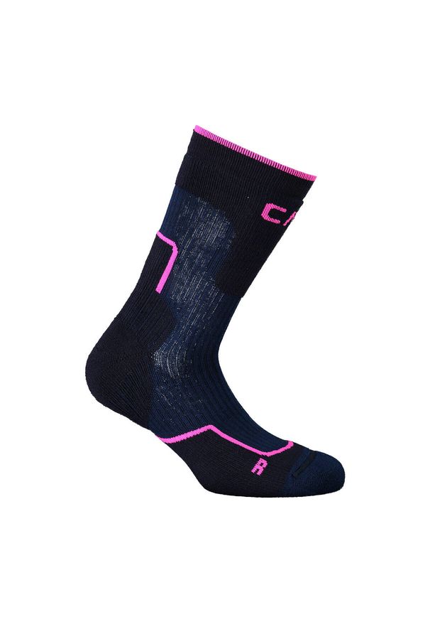 Skarpety trekkingowe CMP WOOL MID. Kolor: niebieski, wielokolorowy, czarny. Materiał: wełna. Sport: outdoor, turystyka piesza