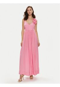 Haveone Sukienka wieczorowa AVS-L104 Różowy Regular Fit. Kolor: różowy. Materiał: wiskoza. Styl: wizytowy #1
