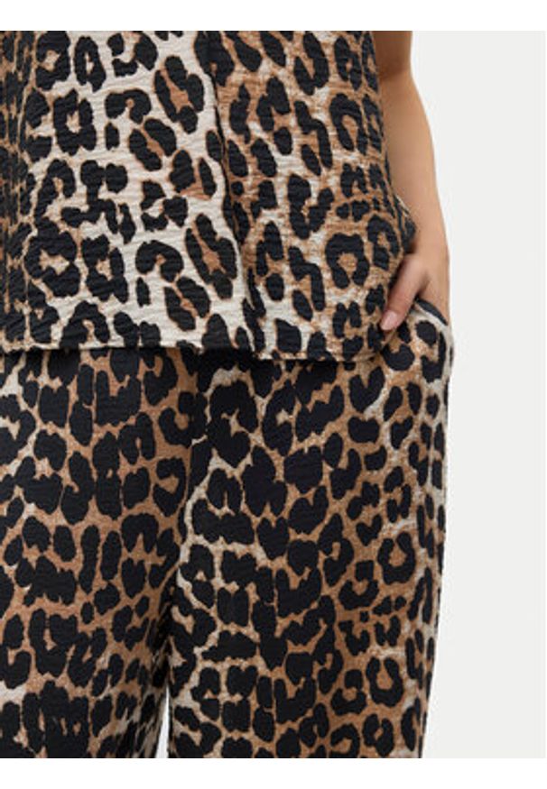 Vero Moda Spodnie materiałowe Josie 10303759 Brązowy Wide Leg. Kolor: brązowy. Materiał: wiskoza