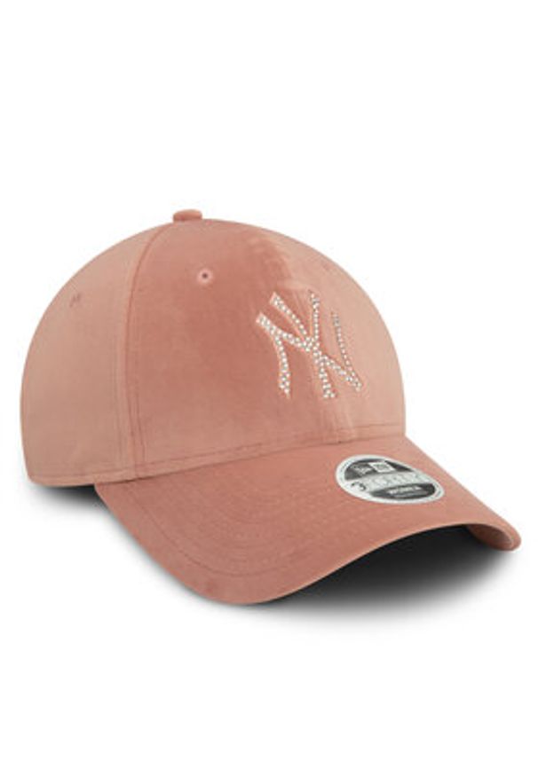 New Era Czapka z daszkiem Velour Diamante New York Yankees 9FORTY 60580873 Różowy. Kolor: różowy. Materiał: materiał, poliester