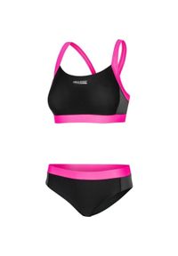 Aqua Speed - Dwuczęściowy strój pływacki damski NAOMI. Kolor: czarny, wielokolorowy, szary, różowy