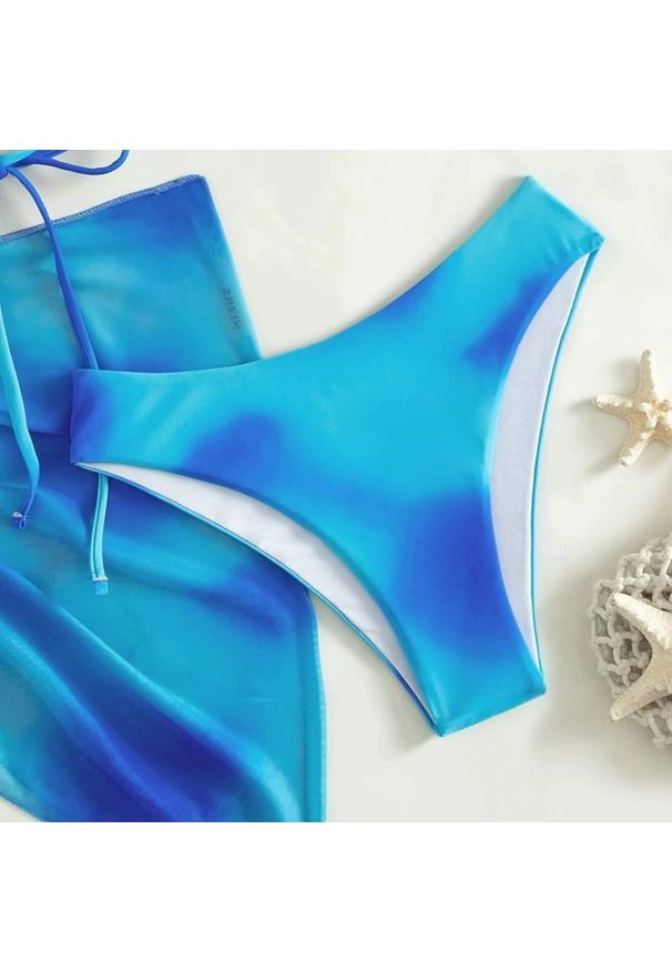 Intica - Komplet bikini z pareo na plażę i basen Eufrasia. Kolor: wielokolorowy. Materiał: materiał