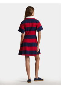 Polo Ralph Lauren Sukienka codzienna 211971761001 Czerwony Regular Fit. Okazja: na co dzień. Typ kołnierza: polo. Kolor: czerwony. Materiał: bawełna. Typ sukienki: proste. Styl: casual #4