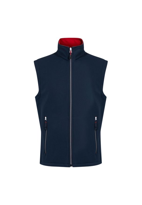 Regatta - Ocieplana Męska Softshell 2 Warstwy Ascender. Kolor: czerwony, niebieski, wielokolorowy. Materiał: softshell. Sport: turystyka piesza