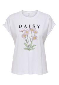 only - ONLY T-Shirt Jany 15372108 Biały Regular Fit. Kolor: biały. Materiał: syntetyk #1