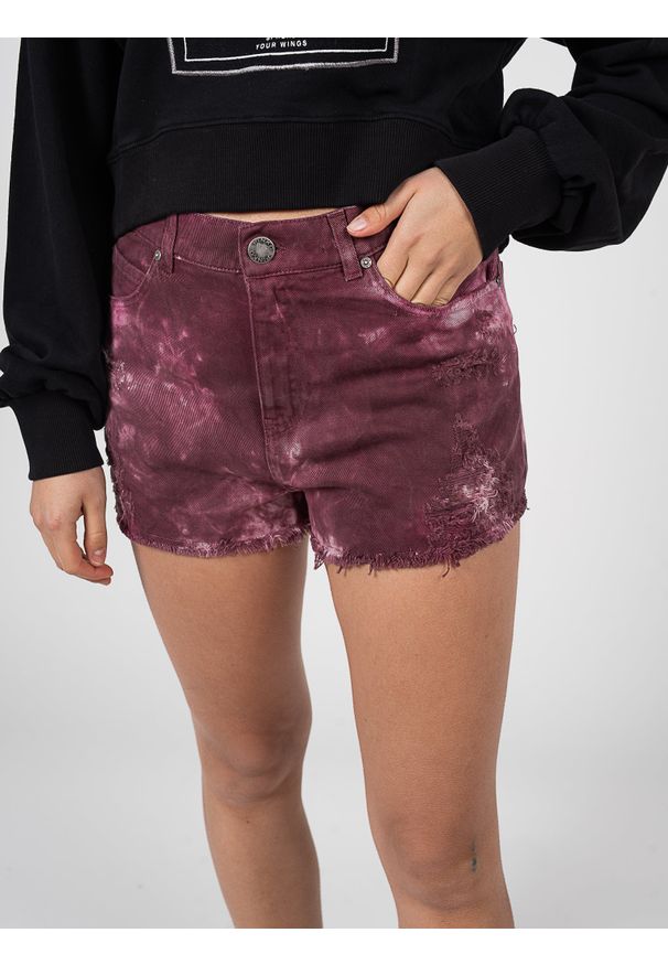 Pinko Szorty "Gina 5" | 1J10XR Y84G | Kobieta | Bordowy. Okazja: na co dzień, na spacer. Kolor: czerwony. Materiał: bawełna. Sezon: lato. Styl: elegancki, rockowy, casual