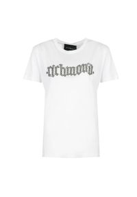 John Richmond T-Shirt "Nye" | RWP20208TS | Nye | Kobieta | Biały. Okazja: na co dzień. Kolor: biały. Materiał: bawełna. Długość rękawa: krótki rękaw. Długość: krótkie. Wzór: aplikacja. Styl: casual #1