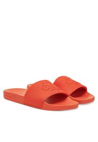 Calvin Klein Jeans Klapki Slide Hf Mono Cv YM0YM01282 Pomarańczowy. Kolor: pomarańczowy. Materiał: materiał