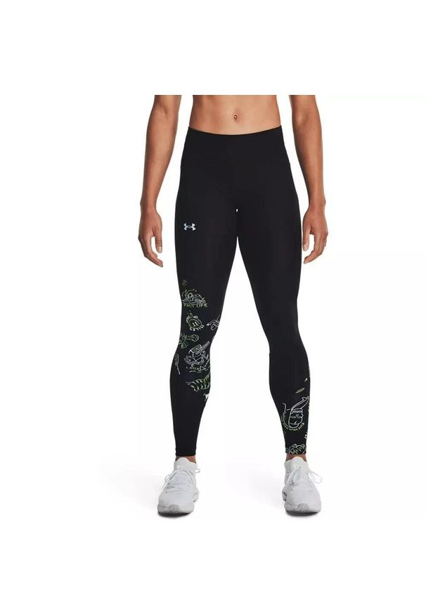 Legginsy damskie Under Armour Run Ur Face Off Tight. Kolor: czarny. Sport: bieganie