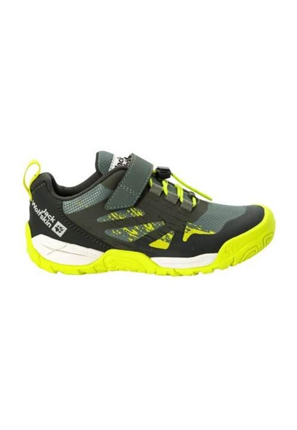 Buty do chodzenia dla dzieci Jack Wolfskin Villi Action Low. Zapięcie: rzepy. Kolor: wielokolorowy. Materiał: materiał, syntetyk, tkanina. Szerokość cholewki: normalna. Sport: turystyka piesza