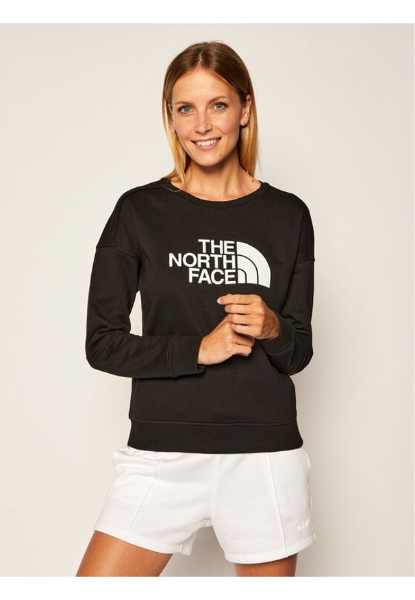 The North Face Bluza Drew Peak Crew NF0A3S4G Czarny Regular Fit. Kolor: czarny. Materiał: bawełna