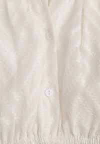 Renee - Jasnobeżowa Sukienka Mini w Skośne Paski o Rozkloszowanym Fasonie z Gumką w Talii Tennari. Kolor: beżowy. Materiał: materiał. Wzór: paski. Długość: mini #8