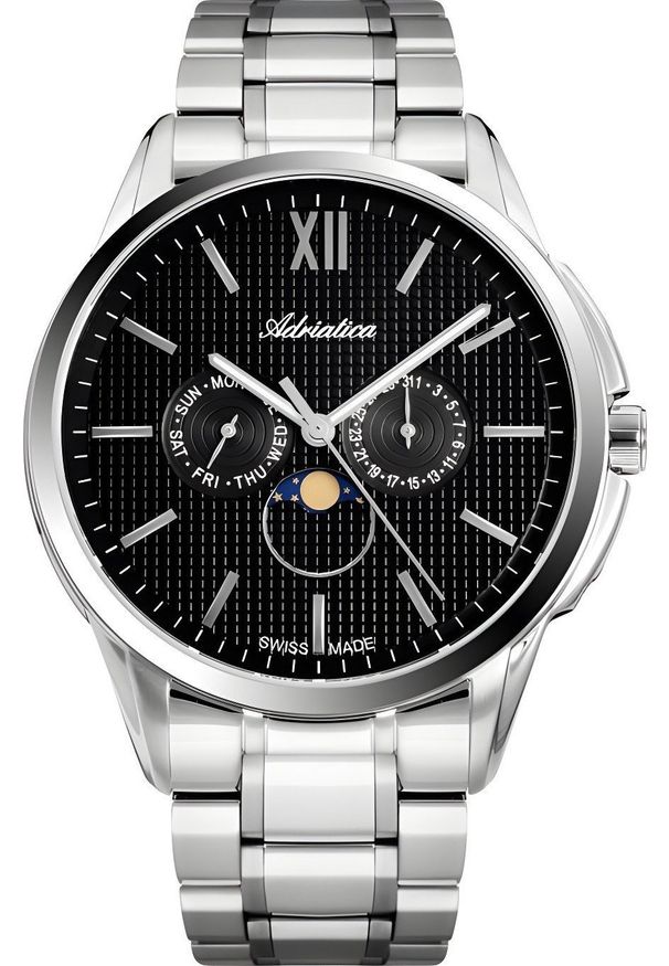 Zegarek Adriatica Zegarek męski Adriatica A8283.5164QF srebrny. Kolor: srebrny