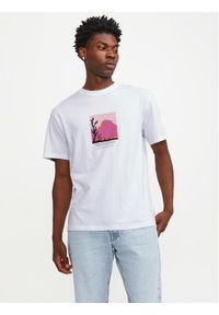 Jack & Jones - Jack&Jones T-Shirt Lucca 12253613 Biały Relaxed Fit. Kolor: biały. Materiał: bawełna