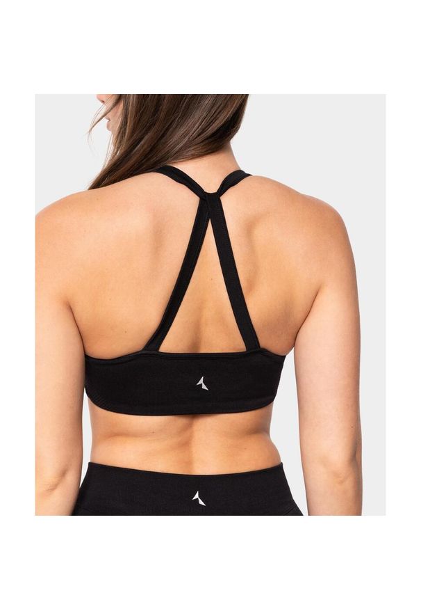 Biustonosz bezszwowy Carpatree Accolade czarny. Kolor: czarny. Wzór: aplikacja. Sport: joga i pilates