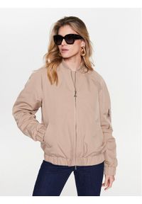 Patrizia Pepe Kurtka bomber 8O0061/A203-B752 Beżowy Relaxed Fit. Kolor: beżowy. Materiał: syntetyk
