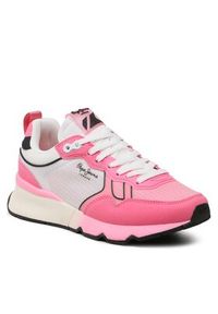 Pepe Jeans Sneakersy Brit Pro Neon W PLS31460 Różowy. Kolor: różowy. Materiał: materiał #5