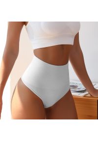 Intica - Stringi modelujące brzuch z wysokim stanem Suzannah. Stan: podwyższony. Kolor: biały. Materiał: materiał