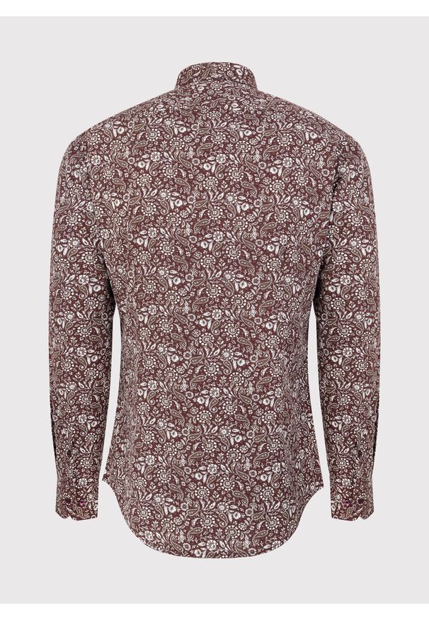 Pako Lorente - Casualowa brązowa koszula w paisley. Okazja: na co dzień. Kolor: brązowy. Materiał: bawełna. Długość rękawa: długi rękaw. Długość: długie. Wzór: paisley. Styl: casual