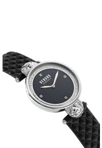 Versus Versace Zegarek VSPZU0121 damski kolor czarny. Kolor: czarny. Materiał: skóra, materiał