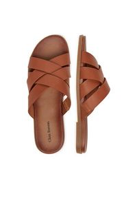 Clara Barson Klapki WS2520-03 Brązowy. Kolor: brązowy. Materiał: materiał #6