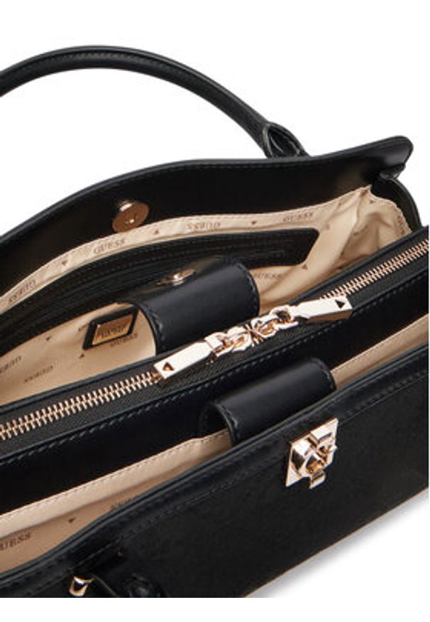 Guess Torebka Audrey Logo HWJG97 55060 Czarny. Kolor: czarny