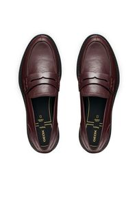 Geox Mokasyny D Walk Pleasure D36TGF 00081 C7011 Bordowy. Kolor: czerwony. Materiał: skóra #5