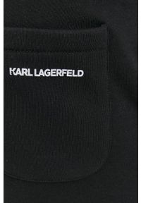 Karl Lagerfeld - Spodnie. Okazja: na co dzień. Kolor: czarny. Materiał: dzianina. Wzór: nadruk. Styl: casual #2