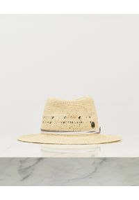 MAISON MICHEL PARIS - Słomiany kapelusz Andre. Kolor: beżowy. Wzór: aplikacja #4