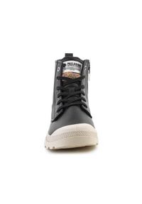 Buty do chodzenia unisex Palladium Pampa Hi Re vegan. Zapięcie: zamek. Kolor: czarny. Materiał: tkanina, materiał, skóra, syntetyk. Szerokość cholewki: normalna. Sport: turystyka piesza