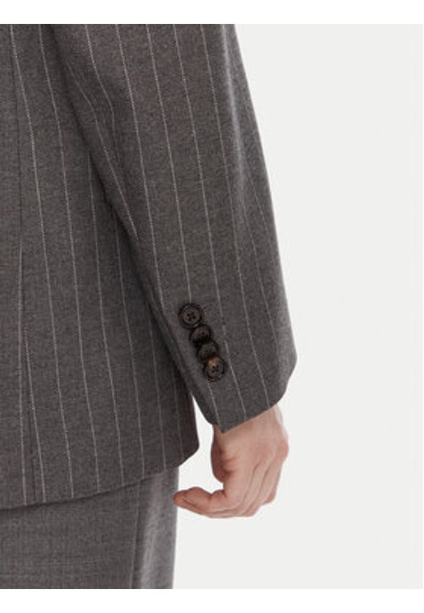 TOMMY HILFIGER - Tommy Hilfiger Marynarka WW0WW48262 Szary Relaxed Fit. Kolor: szary. Materiał: syntetyk