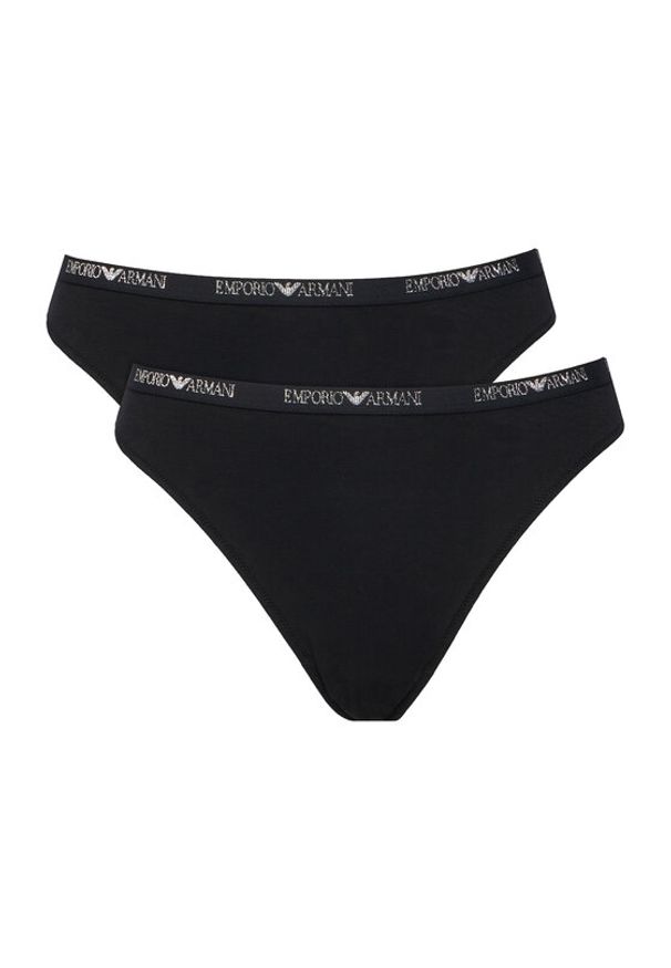 Emporio Armani Underwear Komplet fig brazylijskich EW000406 AF19024 MC005 Czarny. Kolor: czarny. Materiał: wiskoza