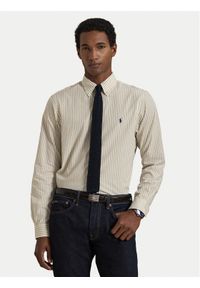 Polo Ralph Lauren Koszula 710B15595007 Beżowy jasny Custom Fit. Typ kołnierza: polo. Kolor: beżowy. Materiał: bawełna #1