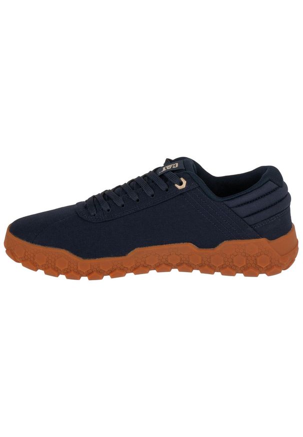 CATerpillar - Buty sportowe Sneakersy męskie, Hex+ Canvas. Zapięcie: sznurówki. Kolor: niebieski. Materiał: guma, syntetyk, tkanina, materiał. Szerokość cholewki: normalna. Sport: turystyka piesza