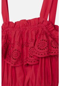 Mayoral - Sukienka dziecięca 128-167 cm. Kolor: różowy. Materiał: bawełna, dzianina. Długość rękawa: na ramiączkach. Wzór: gładki. Typ sukienki: rozkloszowane. Długość: mini #4