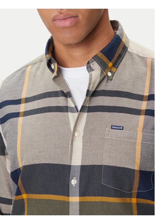 Barbour Koszula Dunoon MSH4980TN16 Zielony Regular Fit. Kolor: zielony. Materiał: bawełna