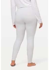 ULLA POPKEN - Damskie Narciarskie legginsy funkcyjne szybkoschnące bardzo ciepłe. Kolekcja: plus size. Kolor: biały. Materiał: elastan, poliester, materiał. Sezon: zima. Sport: narciarstwo