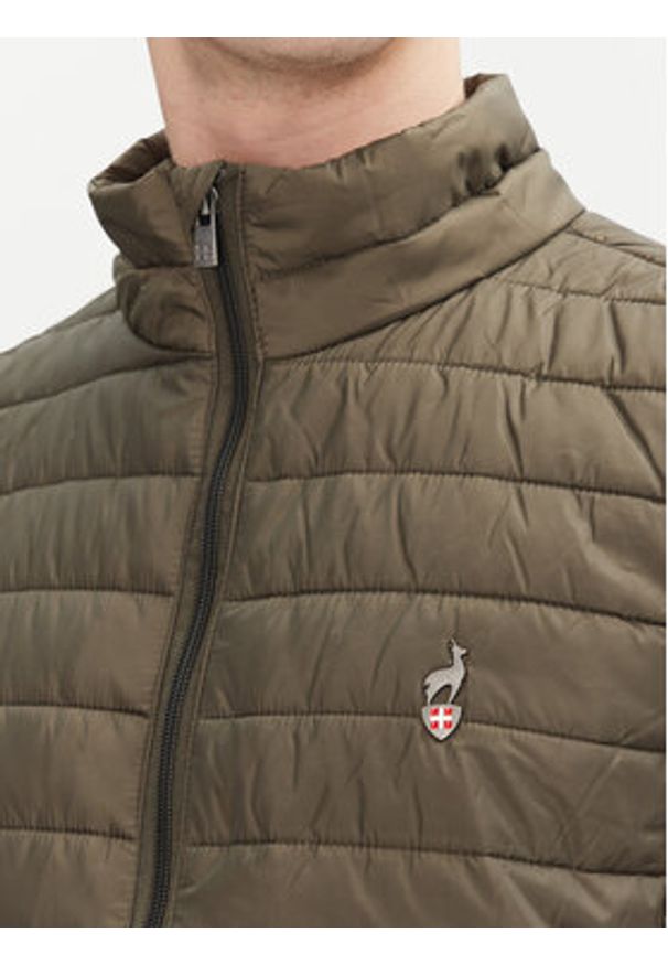 Aulp Kamizelka Mocco Khaki Slim Fit. Kolor: brązowy. Materiał: syntetyk