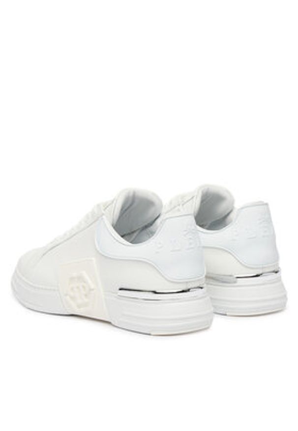 Philipp Plein - PHILIPP PLEIN Sneakersy SAFS USC0904 PLE005N Biały. Kolor: biały. Materiał: skóra