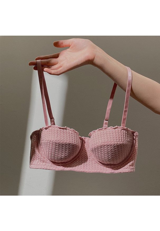 Intica - Biustonosz push-up balkonetka uniesienie i wsparcie Krissy. Kolor: fioletowy. Materiał: tkanina. Rodzaj stanika: push-up