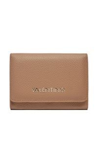 VALENTINO - Valentino Duży Portfel Damski Brixton VPS7LX43 Beżowy. Kolor: beżowy. Materiał: skóra