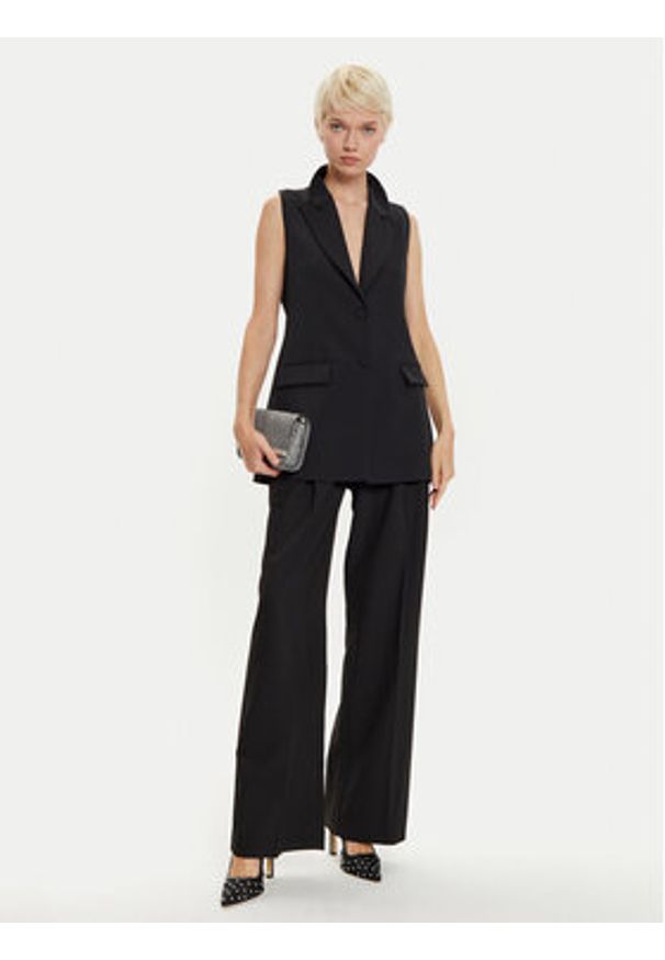 Imperial Kamizelka garniturowa LC25IJX Czarny Slim Fit. Kolor: czarny. Materiał: syntetyk