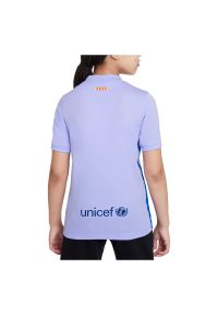 Koszulka piłkarska dla dzieci Nike FC Barcelona 2021/22 Stadium AW CV8221. Materiał: materiał, poliester. Technologia: Dri-Fit (Nike). Sport: piłka nożna #5