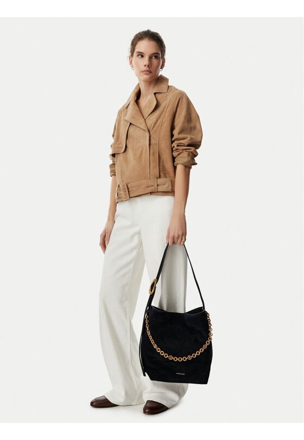 MICHAEL Michael Kors Torebka 30T6AUEM8S Czarny. Kolor: czarny. Materiał: skórzane, zamszowe