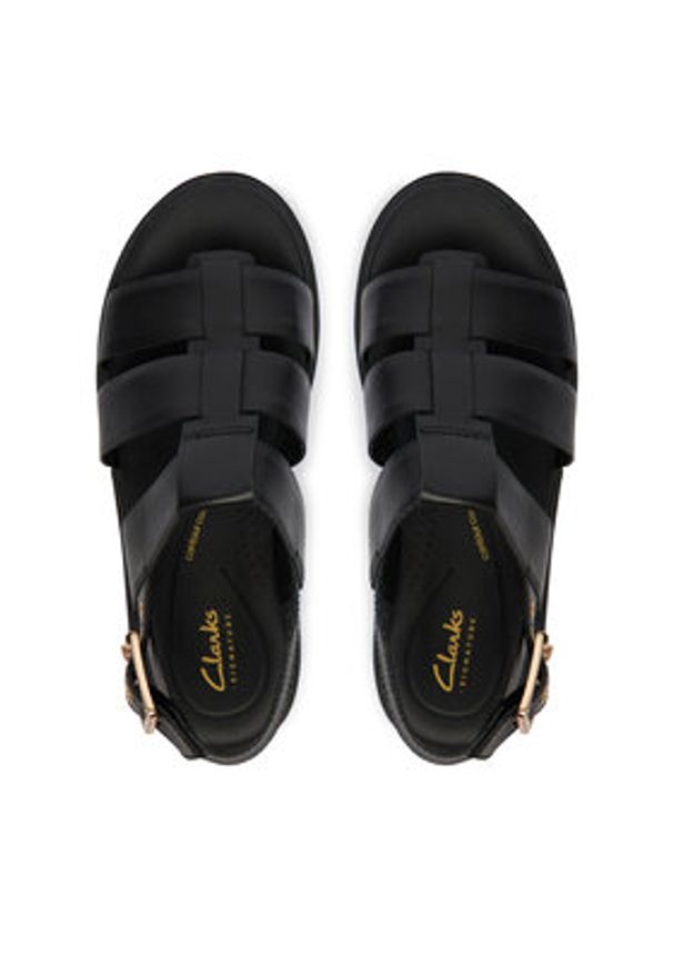 Clarks Sandały Orinoco3 Strap 26186490 Czarny. Kolor: czarny. Materiał: skóra